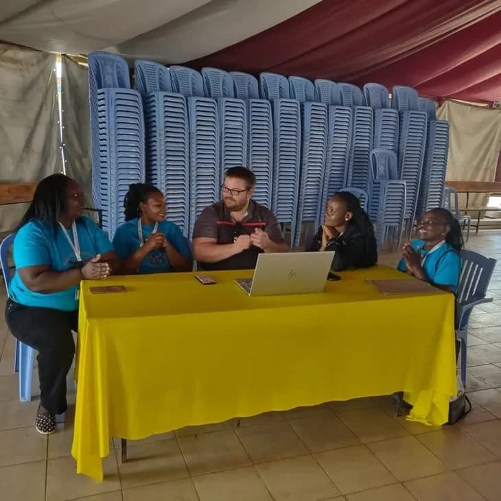 Founders leading a parent training session in Nairobi